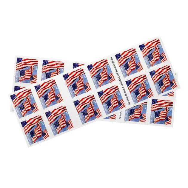 2022 US Flags Forever First Class Stamp - 5 Books of 20 ( 100 Total Stamps )