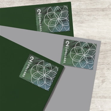 $2 Floral Geometry Stamps - Sheets of 10