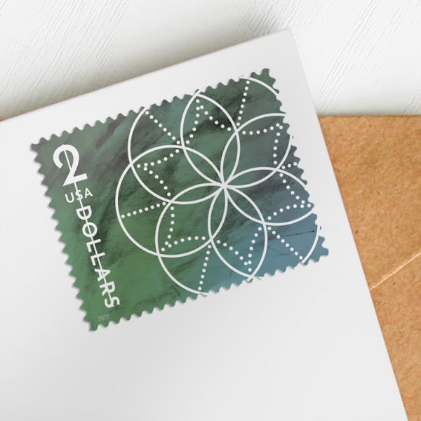 $2 Floral Geometry Stamps - Sheets of 10