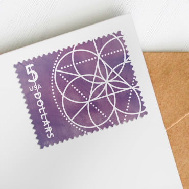 $5 Floral Geometry Stamps - Sheets of 4