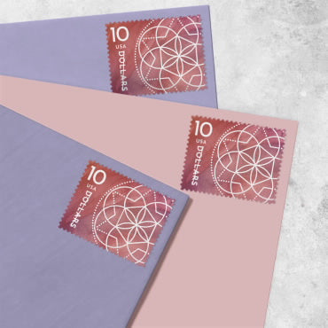 $10 Floral Geometry Stamps - Sheets of 4