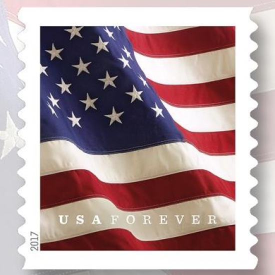 2017 Forever Stamps US Flag First Class Postage Stamps Coil of 100 PCS/Roll