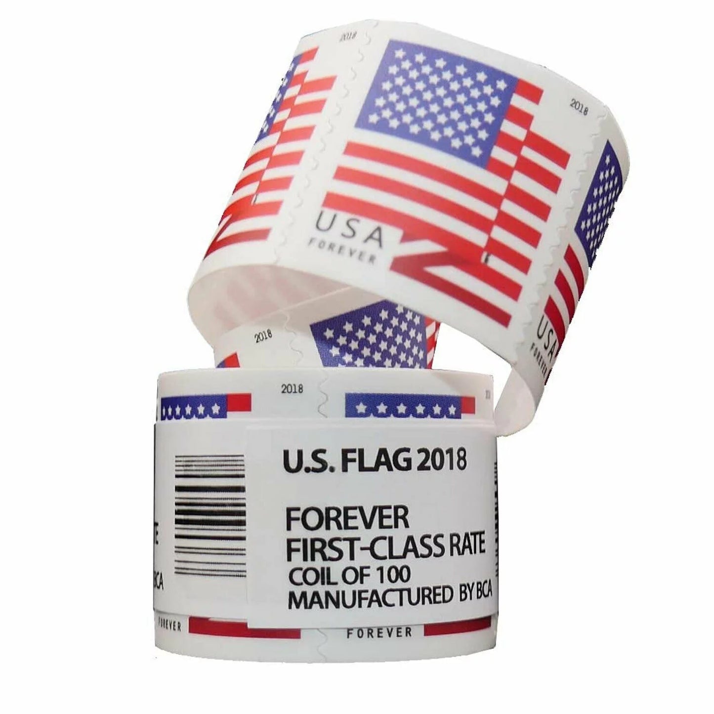 2018 Forever Stamps US Flag First Class Postage Stamps Coil of 100 PCS/Roll