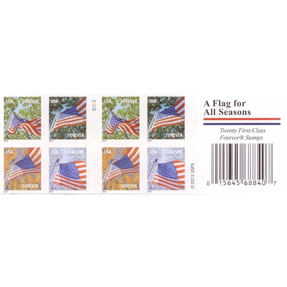 2024 US Flags Forever First Class Stamp - 5 Books of 20 ( 100 Total Stamps )