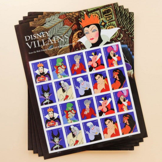 2017 Disney Villains Forever Stamps First Class 5 Books of 20 ( 100 Total Stamps )
