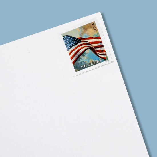 50 - 2024 Forever Stamps US Flag First Class Coil - 100 PCS/Roll (
