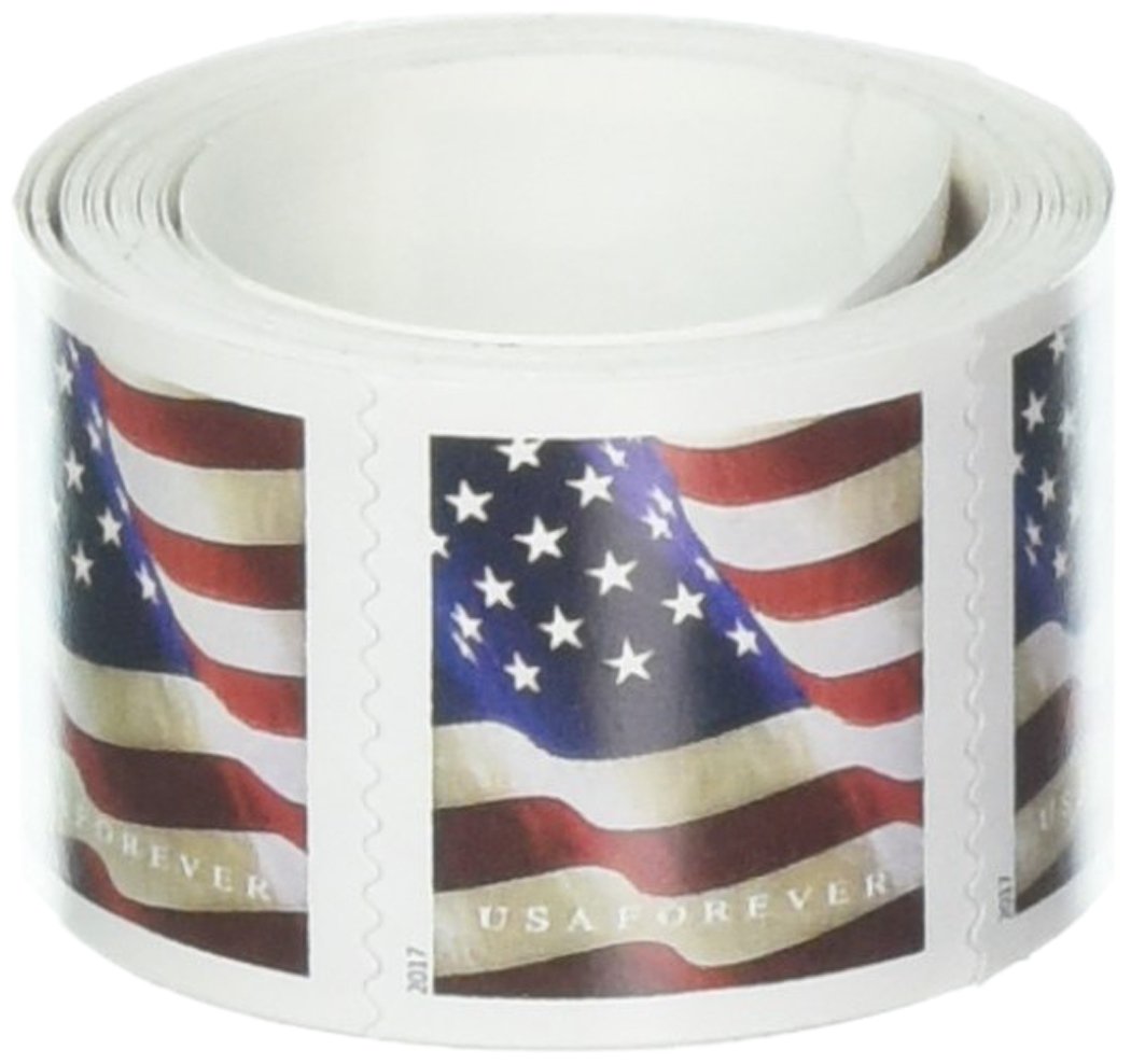 2017 Forever Stamps US Flag First Class Postage Stamps Coil of 100 PCS/Roll
