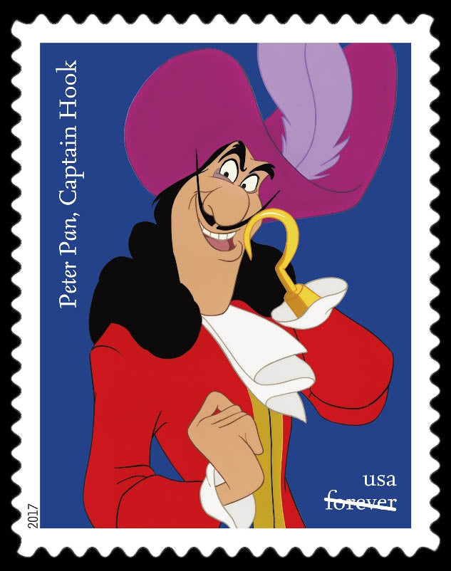 2017 Disney Villains Forever Stamps First Class 5 Books of 20 ( 100 Total Stamps )