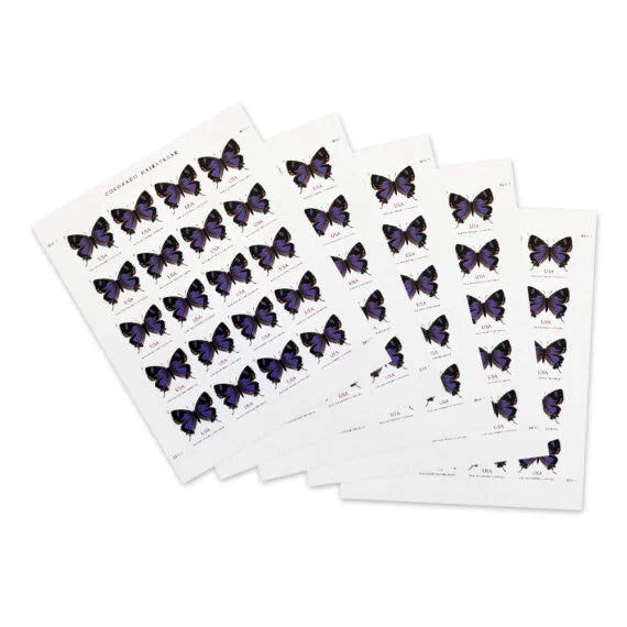 Non-Machinable Colorado Hairstreak 2 Ounce Forever Postage Stamps 5 Sheets of 20 ( 100 Total Stamps )