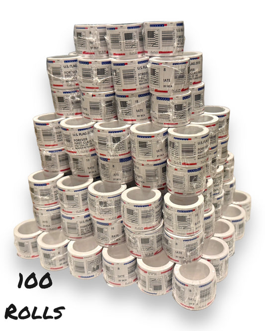 100 - 2023 Forever Stamps US Flag First Class Coil -  100 PCS/Roll