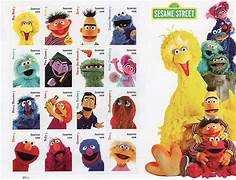 2019 Sesame Street Forever Stamps 5 Sheets of 16 ( 80 Total Stamps )